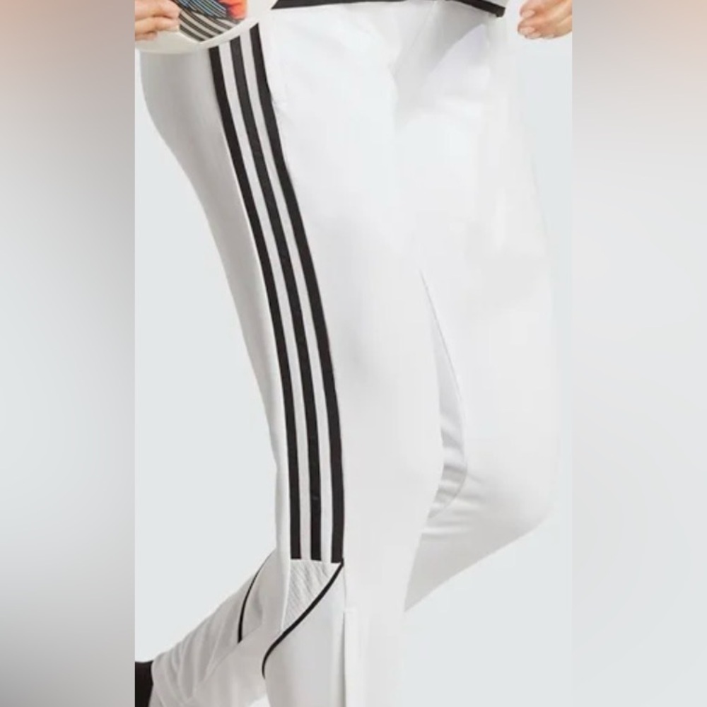 Adidas Tiro23 Women White  with black Stripes Pants
